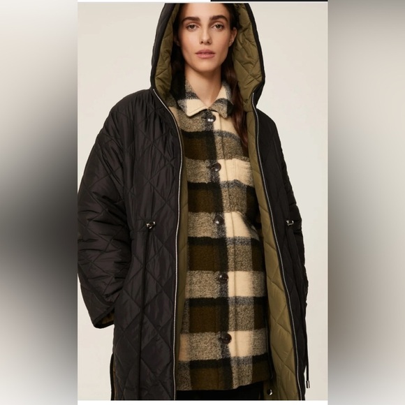 Maje Reversible Quilted Jacket size Large - Picture 4 of 16